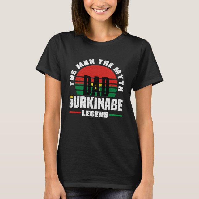 Burkinabe Burkina Faso Burkinabe Flag Fathers Day T Shirt (Framsida)