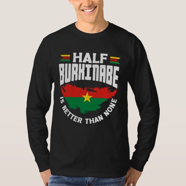 Burkinabe Burkina Faso Half Burkinabe Flag T Shirt (Framsida)