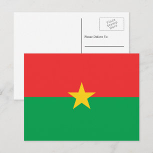 Burkinabé Flagga, Flagga av Burkina Faso Vykort