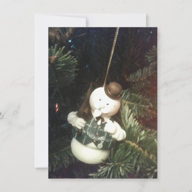 Burl Ives Snögubbe julkort Anteckningskort (Framsida)