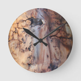Burl Wood Design Clock Rund Klocka