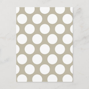 Burlap Beige Polkadot Vykort