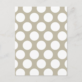Burlap Beige Polkadot Vykort