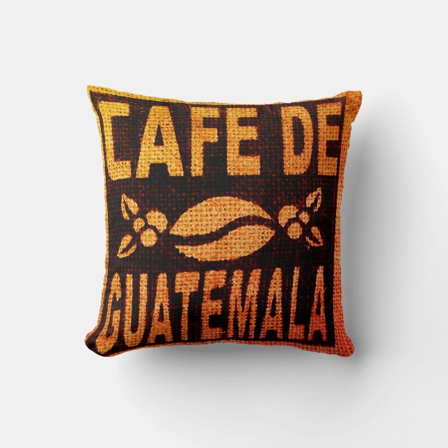 BURLAP COFFEE BAG DEKORATIV KUDDE GUATEMALAN (Framsida)