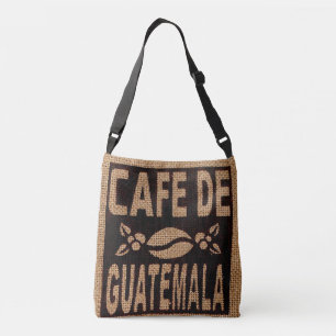 BURLAP COFFEE BAG PURSE TOTE FAUX, GUATEMALA AXELVÄSKA