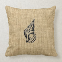 Burlap + Design för snäckskalillustrationsjöliv