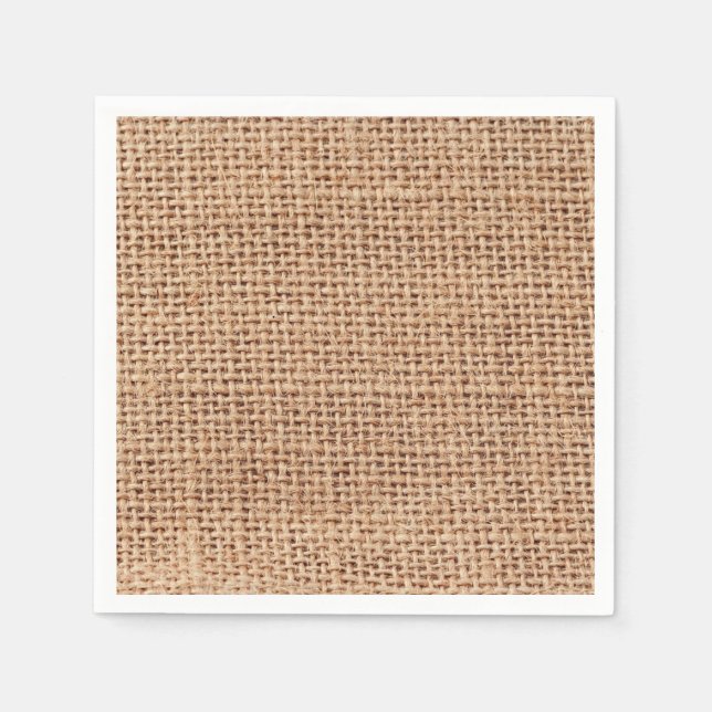 Burlap Fabric stil Jute Titta Pappersservett (Framsidan)