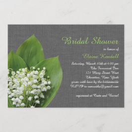 Burlap för liljekonvaljmöhippagrått inbjudningar