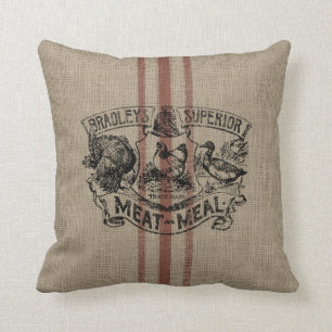 Burlap Grain Sack Kudde