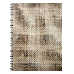 Burlap Hessian Background Struktur Anteckningsbok