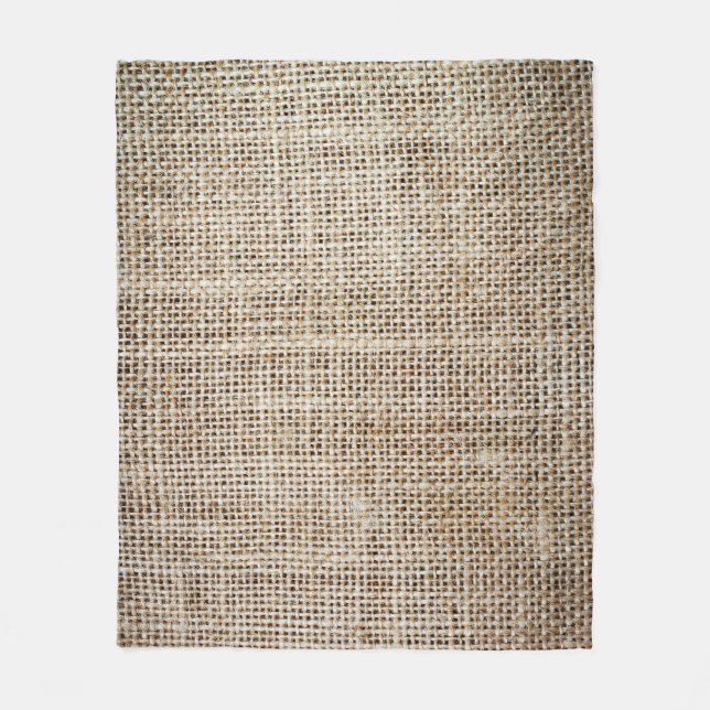 Burlap Hessian Background Struktur Fleecefilt (Framsidan)