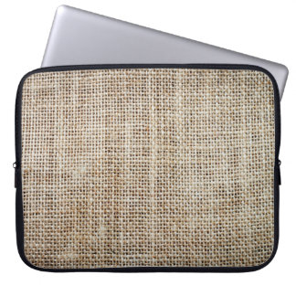 Burlap Hessian Background Struktur Laptop Fodral