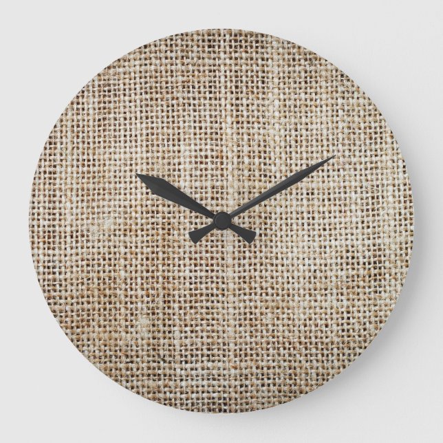 Burlap Hessian Background Struktur Stor Klocka (Framsida)