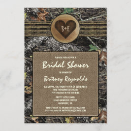 Burlap + Hunting Camo Inbjudningskort för möhippa