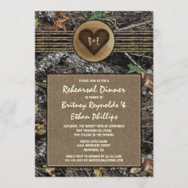 Burlap + Hunting Camo Rehearsal Dinner-inbjudan Inbjudningar