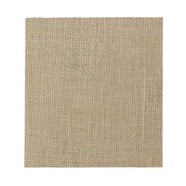 Burlap i Natural Beige Anteckningsblock (Framsida)