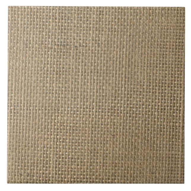 Burlap i naturlig beige kakelplatta (Framsidan)