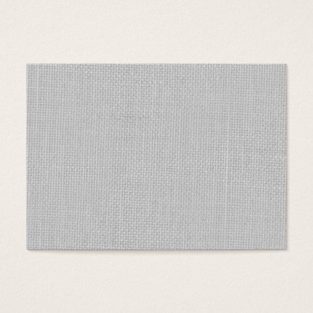 Burlap i Silvery White Visitkort (Framsidan)