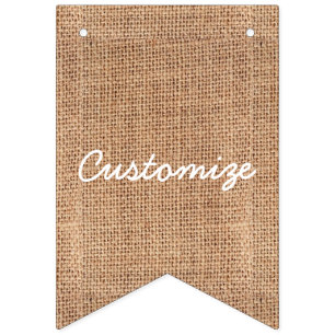 Burlap Jute Bunting Customize Vimplar