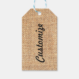 Burlap Jute Customized Gift-Märkre Presentetikett