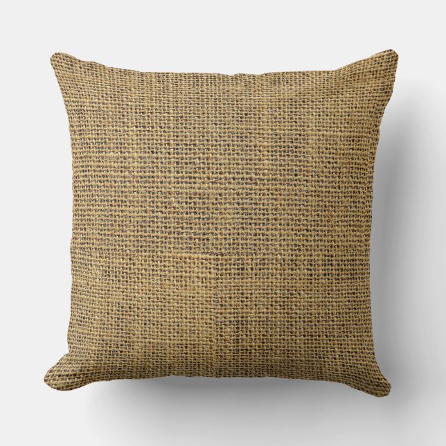 Burlap Jute Kudde (Framsida)