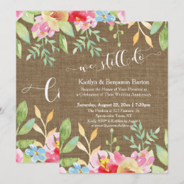 Burlap Lace Ljus Sladdar Vi Gör Fortfarande Jubile Inbjudningar