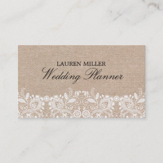 Burlap & Lace visitkort