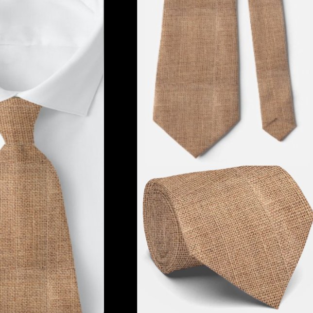 Burlap Mönster Rustic Farm Crafter Neck Tie Slips (Skapare uppladdad)