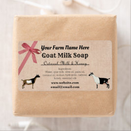 Burlap och Play Goat Mjölk Soap-etikett Fraktsedel