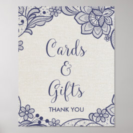 Burlap och Snöre i flottan | Blommigt- och present Poster