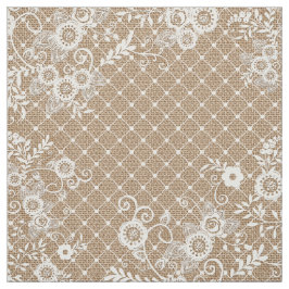 Burlap och Snöre Shabby chic Fabric Tyg