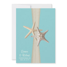 Burlap och Starfish Aqua Beach Wedding