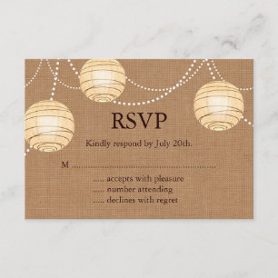 Burlap Party Lanterners OSA Kort
