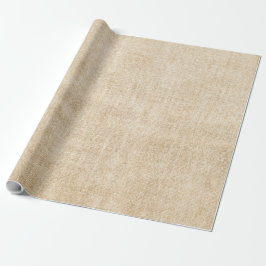 Burlap Rustic Khaki Tan Wrapping Papper Presentpapper