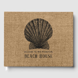 Burlap Shell Beach House Gästböcker