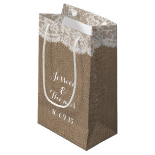 Burlap & Snöre Bröllop Collection Gift Bags
