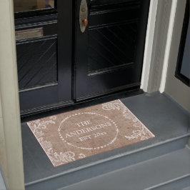 Burlap Snöre Rustic Chic Personlig Namn