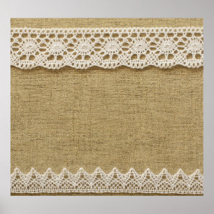 Burlap, snöre väv struktur. poster