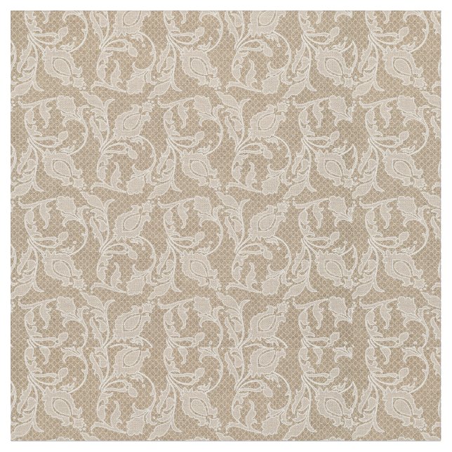 Burlap- & snöretulpantyg tyg (Närbild)