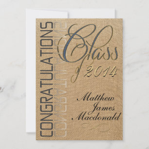 Burlap Spegel Formal Studenten-inbjudan Inbjudningar