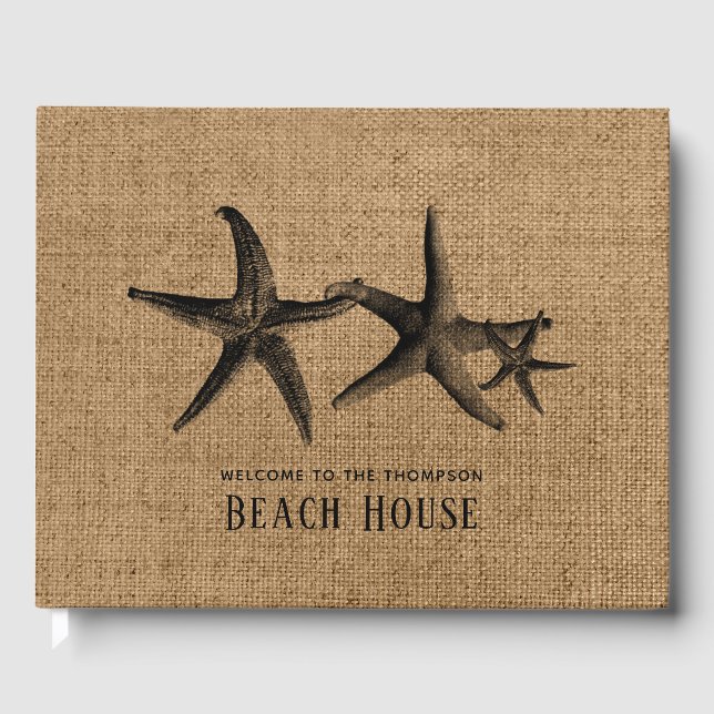 Burlap Starfish Family Beach House Gästböcker (Framsida)