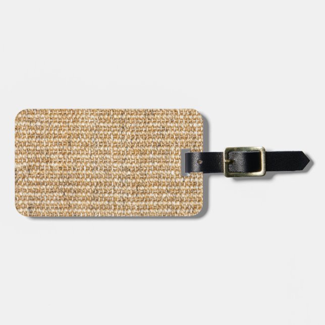 Burlap struktur bagagebricka (Horisontell Framsida)
