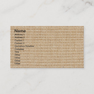 Burlap struktur visitkort
