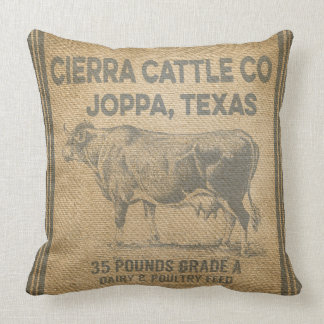 Burlap Styled för CIERRA-NÖTKREATURCO JOPPA TEXAS Kudde