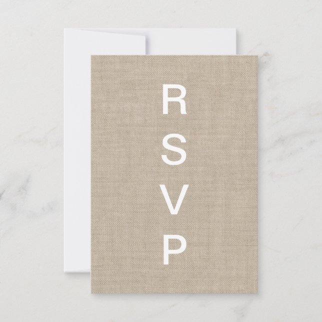 Burlap Typography-OSA OSA Kort (Framsida)