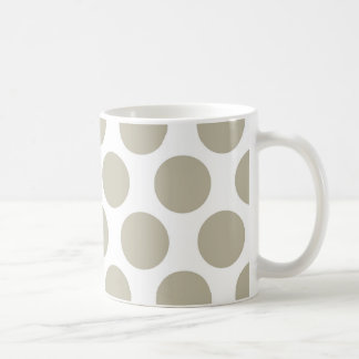 Burlapbeige Polkadot Kaffemugg