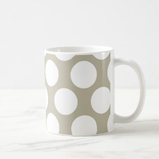 Burlapbeige Polkadot Kaffemugg