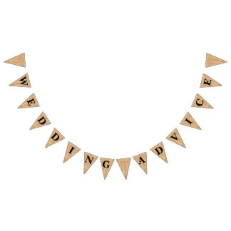 BurlapJuteBunting "brölloprådgivning ", Vimplar