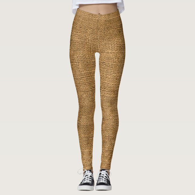 Burlappotatissäck Leggings (Framsida)