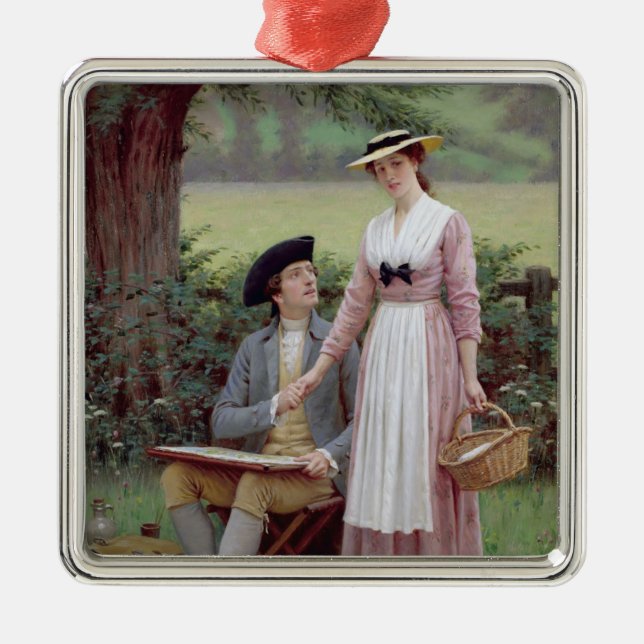 Burleigh och hans Kärlek Julgransprydnad Metall (Framsidan)